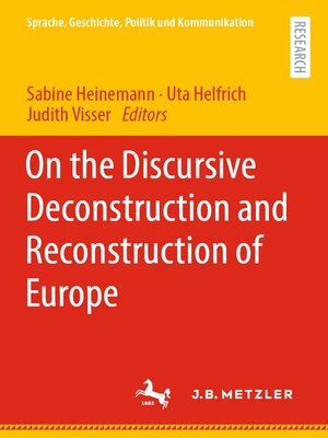 cover image of On the Discursive Deconstruction and Reconstruction of Europe